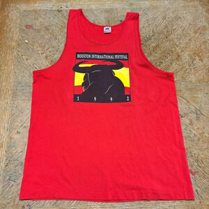 Vintage 1992 Houston International Festival Mens Tank T-Shirt Sz XL Made In USA